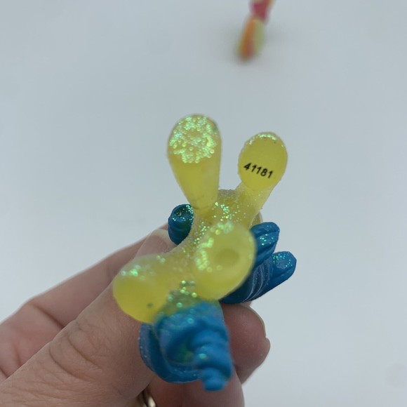 Lot of 2 My Little Pony Ponies Sweetcream Scoops FiM Lemon Hearts Glitter Yellow - Picture 5 of 7